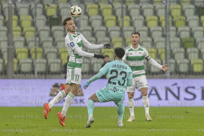Lechia Gdańsk - Sląsk Wrocław. Nz. Dominik Piła...