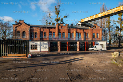 Gdańsk, Stocznia Cesarska. Remiza strażacka w trakcie...