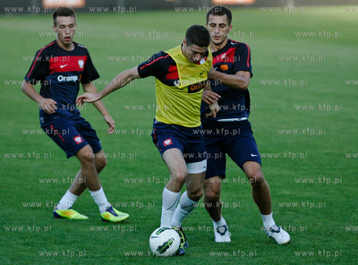Gdansk. Stadiom Mosir, Lechii Gdansk. Trening reprezentacji...
