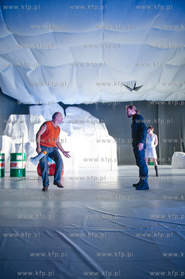 Gdansk. Teatr Wybrzeze. Proba medialna spektaklu pt...