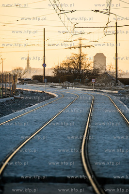 Gdansk. Zmodernizowana linia tramwajowa na Stogi. 
27.12.2014
fot....