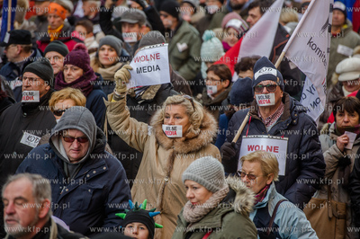 Gdansk. Manifestacja w obronie Wolnych Mediow zorganizowana...