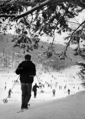 Stok narciarski na Lysej Gorze w Sopocie. 4.03.1958...