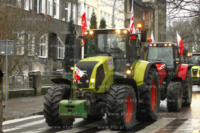 Protest rolnikow i zwiazkowcow Solidarnosci z zachodniopomorskiego...