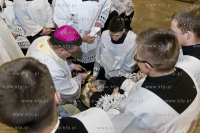Msza Wieczerzy Panskiej w katedrze pelplinskiej sprawowana...