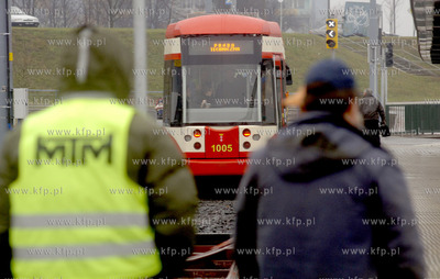 Petla tramwajowa, konczaca nowa linie tramwajowa na...