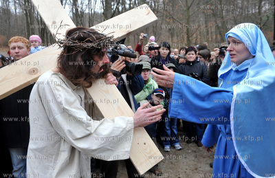 Wejherowo. Droga Krzyzowa. Inscenizacja Meki Panskiej...