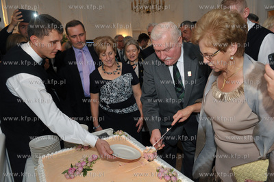 Urodziny Lecha Walesy w Palacu Opatow w Gdansku Oliwie....