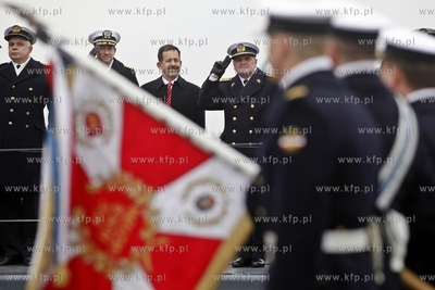 Gdynia. ORP Blyskawica. Wizyta ambasadora Stanow Zjednoczonych...