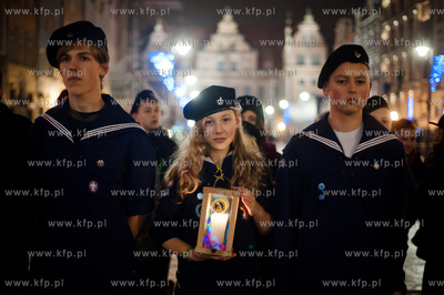 Gdansk. Dlugi Targ. Zuchy i harcerze Choragwi Gdanskiej...