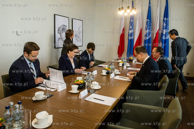 Gdansk. Hotel Hilton. Spotkanie premier Ewy Kopacz...