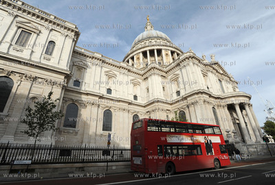 Londyn, Wielka Brytania. Barokowy St Paul`s Cathedral...