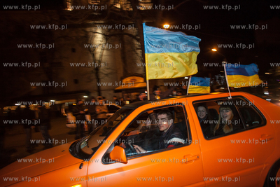 Lwow, Ukraina NZ Demonstracje antyrzadowe na placu...