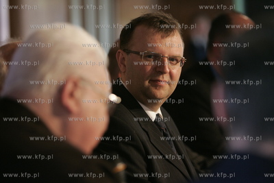 Konferencja prasowa  po pozarze w kosciele sw. Katarzyny...