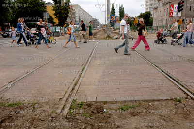 Gdansk Wrzeszcz. Remont torowiska i wymiana torow tramwajowych...