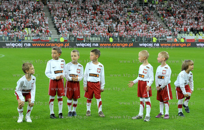 Gdansk. Stadion pilkarski PGE Arena. Mecz towarzyski...