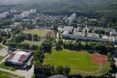Gdansk Oliwa z lotu ptaka. Akademia Wychowania Fizycznego...