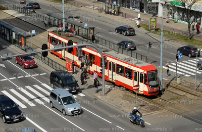 Gdansk Wrzeszcz. Przystanek tramwajowy na rogu al....