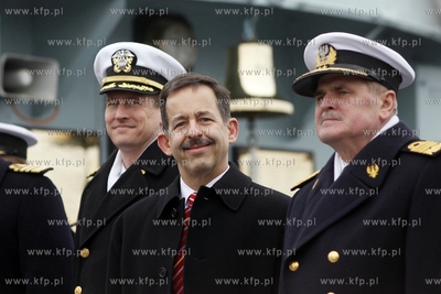 Gdynia. ORP Blyskawica. Wizyta ambasadora Stanow Zjednoczonych...