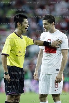 Gdansk. PGE Arena. Mecz towarzyski Polska- Dania. Nz....