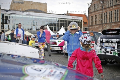 Gdańsk. Targ Węglowy. Start honorowy do XII Rajdu...