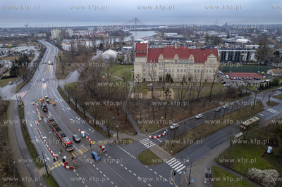 Tymczasowy tramwajowy przystanek końcowy na ul. Głębokiej,...