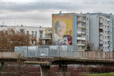 Zaspa. Rozbiórka kładki nad al. Rzeczypospolitej...