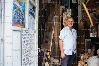 Gdańsk, Święto Ulicy Mariackiej. Nz. Janusz Dembowski...