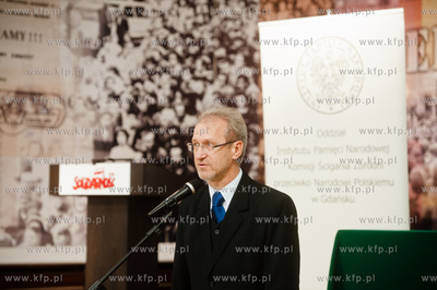 Gdansk. Historyczna sala BHP. Wreczenie odznaczen panstwowych,...