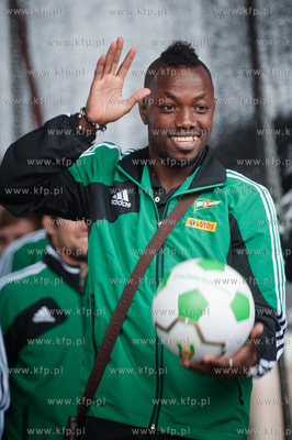 Gdansk. Scena na Targu Weglowym. Prezentacja druzyny...