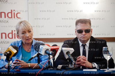 Gdansk. Hotel Scandic. Konferencja prasowa Iwony Wieczorek...