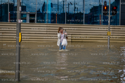 Gdańsk. Skutki silnych opadow, które przeszły nad...