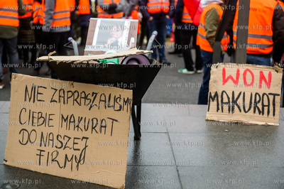 Gdańsk. Protest pracowników Spółki Lotos Kolej,...