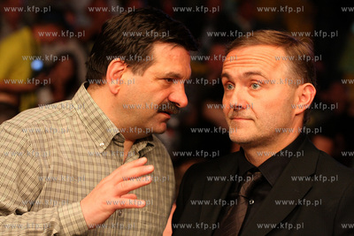 Gdynia, Gala boksu zawodowego. Nz. Janusz Sniadek i...