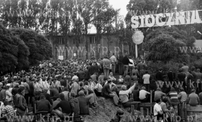 Strajk w Stoczni Gdanskiej im Lenina. sierpien 1980...