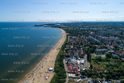 Gdańsk, Brzeźno, molo, plaża, ścieżki rowerowe.22.07.2017...