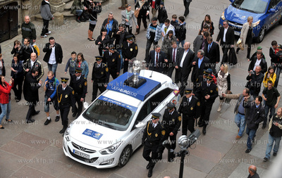 Oficjalne powitanie pucharu Henri Delaunaya w Gdansku....