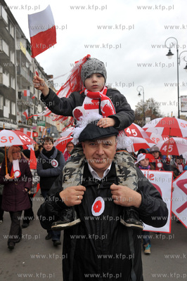 Gdanska Parada Niepodleglosci na ul. Podwale Staromiejskie....