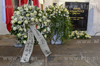 Miejsce pochówku prezydenta Pawła Adamowicza w Bazylice...