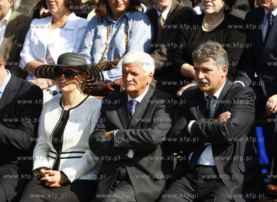 Gdansk. Wmurowania kamienia wegielnego pod budowe Teatru...