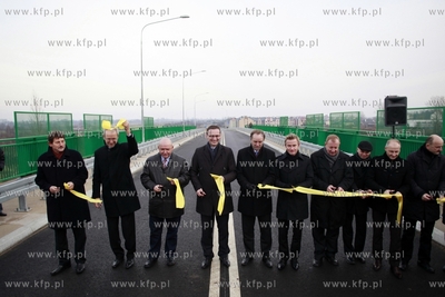 Uroczyste otwarcie obwodnicy Pruszcza Gdanskiego. Nz...