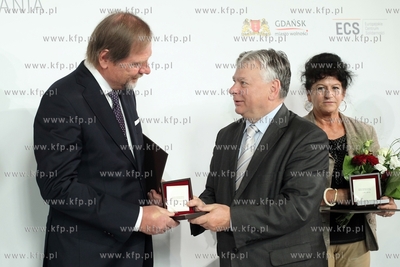 Gdansk. Dwor Artusa. Wyklad Guya Sormana i uroczystosc...