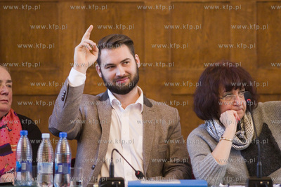 Sesja Rady Miasta Sopotu. Nz. Paweł Kąkol i Anna...