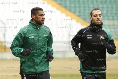 Gdańsk. Stadion przy ul. Traugutta. Trening drużyny...