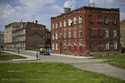 Gdańsk Dolne Miasto. Domy pomiędzy ulicami Szczygła...