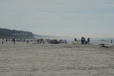 Plaża w Lubiatowie nad otwartym morzem. 28.06.2020...