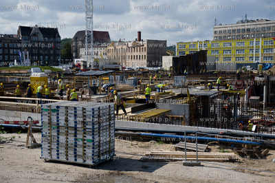 Gdansk. Budowa Europejskiego Centrum Solidarnosci na...