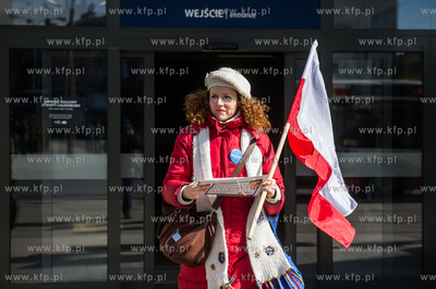Gdansk. Wrzeszcz. Przedstawiciele i wolontariusze Nowoczesnej...