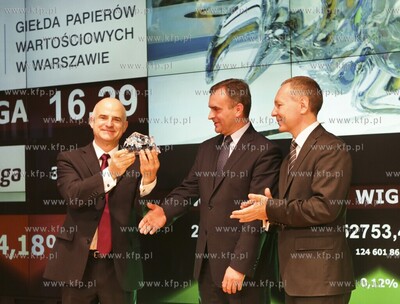 Warszawa Debiut Energa SA na gieldzie N/z prezes zarzadu...