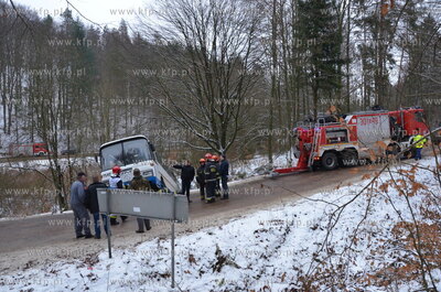 W Szymbarku autobus liniowy z 23 pasażerami wpadł...